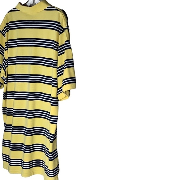 Daniel Cremieux Yellow with Thin Navy Stripes Polo Excellent Condition Sz Large - Picture 9 of 11